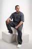 Qayyim Textured Essential Set – Dark Grey