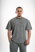 Qayyim Textured Oversized T-Shirt -Olive