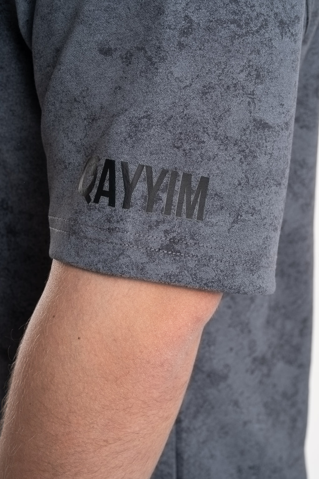 Qayyim Textured Oversized T-Shirt -Dark Gery