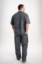 Qayyim Textured Relaxed Pants – Dark Grey
