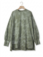 Qayyim Textured Women Shirt -Olive