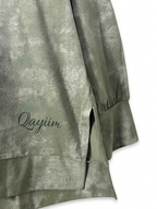 Qayyim Textured Women Shirt -Olive