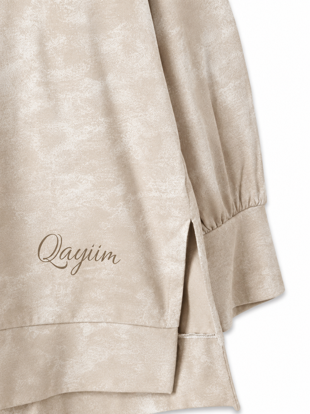 Qayyim Textured Women Shirt -Beige