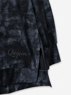Qayyim Textured Women Shirt -Black